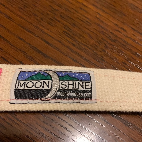 Moonshine belt, SC State Flag- Palmetto Tree and Moon, pink/green 38”. - Picture 3 of 3